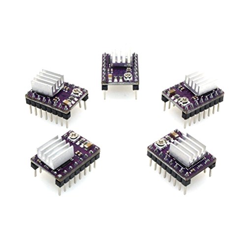 UEETEK 5 Stück DRV8825 Schrittmotor Treiber Modul 4-Layer mit Mini Kühlkörper für 3D-Drucker von UEETEK