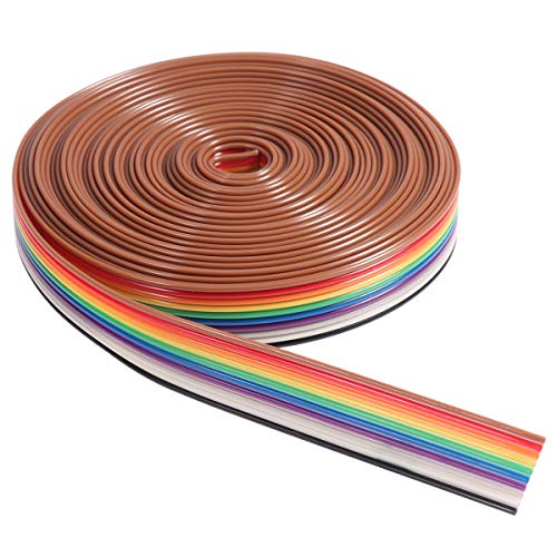 UEETEK 5M 10 Pin Regenbogen Farbe Flachband IDC Draht Kabel von UEETEK