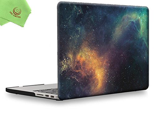 UESWILL Galaxy Pattern Hartschale kompatibel mit MacBook Pro 13 Zoll mit Retina-Display ohne CD-ROM (Modell A1502/A1425, Anfang 2015/2014/2013/Ende 2012), Nebel/Grün von UESWILL