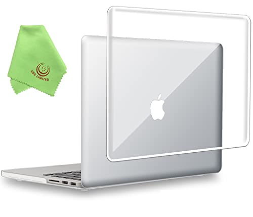 UESWILL Glänzende kristallklare Hartschalenhülle kompatibel mit MacBook Pro (Retina, 15 Zoll, Mitte 2012/2013/2014/Mitte 2015), Modell A1398, keine CD-ROM, keine Touch Bar, klar von UESWILL