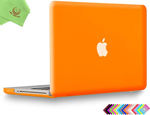 UESWILL Smooth Touch Hartschalen-Schutzhülle für MacBook Pro 13 Zoll (33 cm) mit CD-ROM (ohne Retina) (Modell A1278) + Mikrofaser-Reinigungstuch, Orange von UESWILL