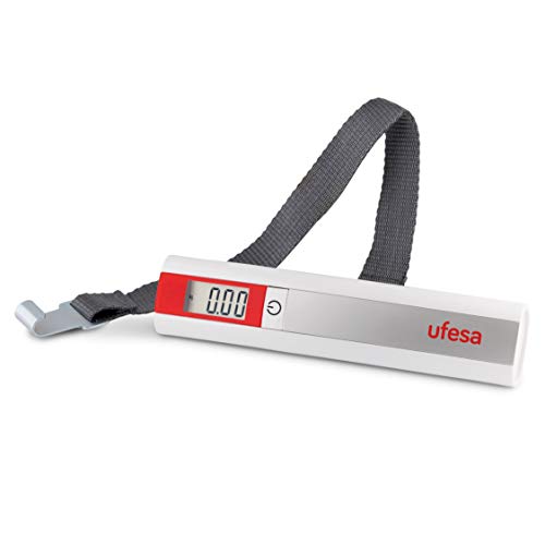 UFESA BV0505 Reise-Personenwaage, Weiß, Silber, Rot, 21 x 4,5 x 15,5 cm von UFESA