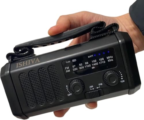 UFUZON Ishiva 10000mAh Notfall Solarradio, Handkurbel und Batteriebetrieb, AM/FM tragbares wiederaufladbares Radio mit USB-C Telefonladegerät, LED Taschenlampe, SOS Alarm, Survival, Kompass. UFUZON Ishiva 10000mAh Notfall Solarradio, Handkurbel und Batteriebetrieb, AM/FM tragbares wiederaufladbares Radio mit USB-C Telefonladegerät, LED Taschenlampe, SOS Alarm, Survival, Kompass. von UFUZON