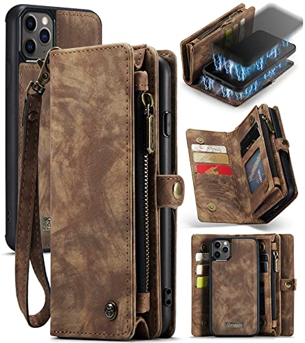 UFinetech 2-in-1 iPhone 11 Pro Max Hülle Tasche Designer TPU Bumper Leder Flip Magnetische Abnehmbar Flexibel Kartenfach Kordel Reißverschluss 2020 Mann Damen Wallet Etui iPhone 11 Pro Max 6.5 Braun UFinetech 2-in-1 iPhone 11 Pro Max Hülle Tasche Designer TPU Bumper Leder Flip Magnetische Abnehmbar Flexibel Kartenfach Kordel Reißverschluss 2020 Mann Damen Wallet Etui iPhone 11 Pro Max 6.5 Braun von UFinetech