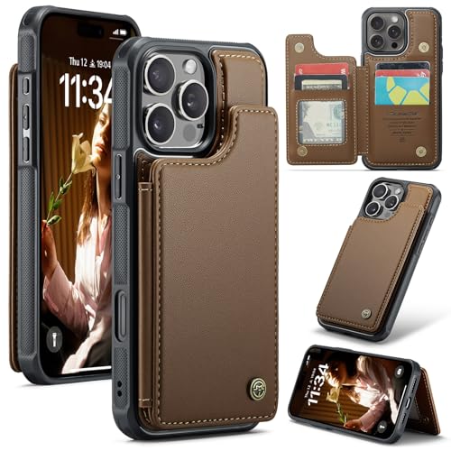 UFinetech Handyhülle kompatibel mit iPhone 16 Pro Max – PU Leder Flip Case mit Kartenfach, Magnetverschluss, Standfunktion, Stoßfest, Braun UFinetech Handyhülle kompatibel mit iPhone 16 Pro Max – PU Leder Flip Case mit Kartenfach, Magnetverschluss, Standfunktion, Stoßfest, Braun von UFinetech