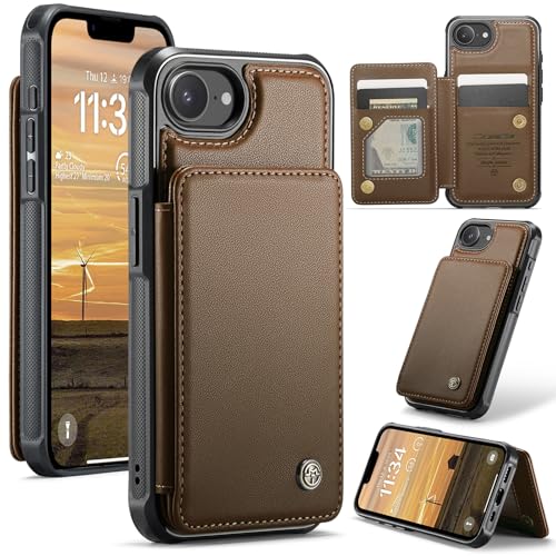 UFinetech Handyhülle kompatibel mit iPhone 16e – PU Leder Flip Case mit Kartenfach, Magnetverschluss, Standfunktion, Stoßfest, Braun UFinetech Handyhülle kompatibel mit iPhone 16e – PU Leder Flip Case mit Kartenfach, Magnetverschluss, Standfunktion, Stoßfest, Braun von UFinetech