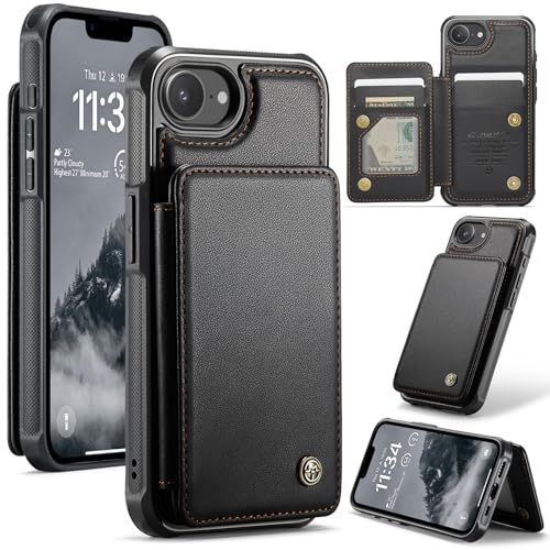 UFinetech Handyhülle kompatibel mit iPhone 16e – PU Leder Flip Case mit Kartenfach, Magnetverschluss, Standfunktion, Stoßfest, Schwarz UFinetech Handyhülle kompatibel mit iPhone 16e – PU Leder Flip Case mit Kartenfach, Magnetverschluss, Standfunktion, Stoßfest, Schwarz von UFinetech