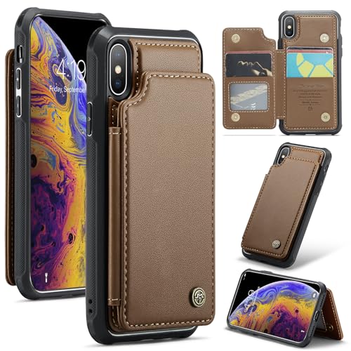 UFinetech Handyhülle kompatibel mit iPhone XS Max – PU Leder Flip Case mit Kartenfach, Magnetverschluss, Standfunktion, Stoßfest, Braun UFinetech Handyhülle kompatibel mit iPhone XS Max – PU Leder Flip Case mit Kartenfach, Magnetverschluss, Standfunktion, Stoßfest, Braun von UFinetech