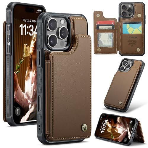 UFinetech Wallet Case für iPhone 16 Pro PU Leder mit Kartenfächern, RFID Blockierung Magnetic Flip Stand Slim Schutzhülle mit Stoßfesten Kanten - Braun UFinetech Wallet Case für iPhone 16 Pro PU Leder mit Kartenfächern, RFID Blockierung Magnetic Flip Stand Slim Schutzhülle mit Stoßfesten Kanten - Braun von UFinetech