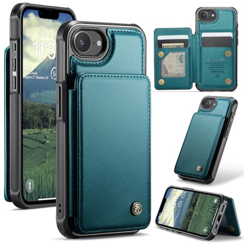 UFinetech Wallet Case für iPhone 16e PU Leder mit Kartenfächern, RFID Blockierung Magnet Flip Stand Slim Schutzhülle mit Stoßfesten Kanten - Blau Grün UFinetech Wallet Case für iPhone 16e PU Leder mit Kartenfächern, RFID Blockierung Magnet Flip Stand Slim Schutzhülle mit Stoßfesten Kanten - Blau Grün von UFinetech