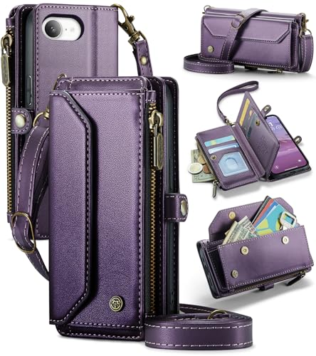 UFinetech für iPhone 16e Hülle mit RFID-Schutz und Standfunktion – 3-in-1 Brieftasche mit 7 Kartenfächern, Münzfach und Schultergurt – Stoßfeste Handyhülle für iPhone 16e Damen 2025, Violett UFinetech für iPhone 16e Hülle mit RFID-Schutz und Standfunktion – 3-in-1 Brieftasche mit 7 Kartenfächern, Münzfach und Schultergurt – Stoßfeste Handyhülle für iPhone 16e Damen 2025, Violett von UFinetech