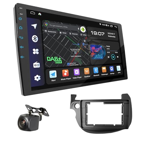 UGAR Kompatibel für Honda Fit, Jazz 2008-2013 10 Zoll Android 13 DSP 4GB+64GB Autoradio HD Voll-Touchscreen GPS-Navigation von UGAR