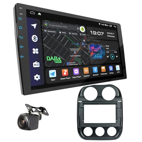 UGAR Kompatibel für Jeep Compass 2011-2016 10 Zoll Android 13 DSP 4GB+64GB Autoradio HD Voll-Touchscreen GPS-Navigation von UGAR