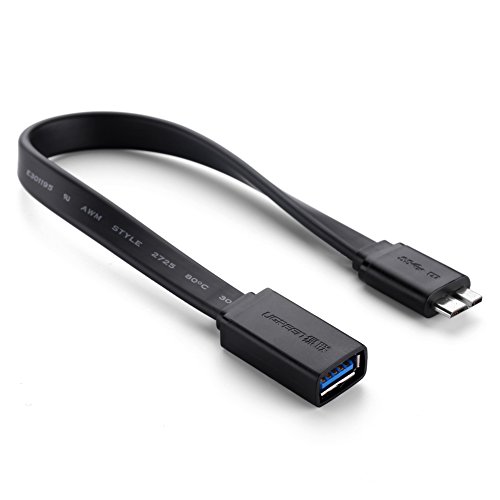 UGREEN 10801 Micro B Micro A Stecker Buchse schwarz Kabel USB – Kabel USB (Micro B, Micro A, 3.0 (3.1 Gen 1), schwarz) von UGREEN