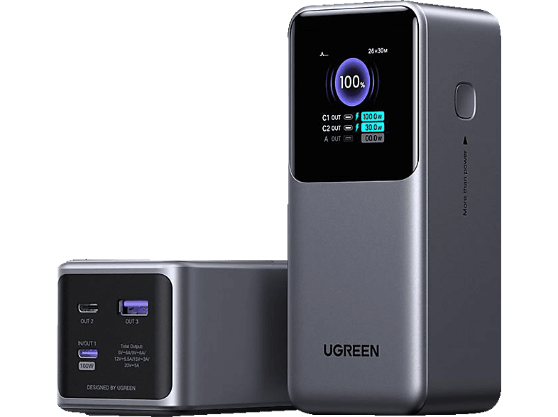 UGREEN 130W Schnelllade Powerbank 20000 mAh Gray von UGREEN