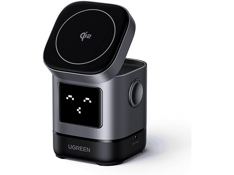 UGREEN 2-in-1 Magnetisches Wireless Ladegerät Universal, Dark Gray von UGREEN