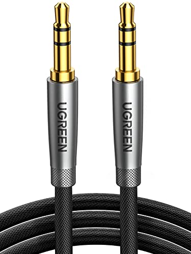 UGREEN 3,5mm Klinke auf Klinke Aux Kabel Stereo Audio Klinkenkabel für Autoradio, Kopfhörer, Galaxy A/M Serien, Redme Note Serie, PC, Tablets, Lautsprecher, MP3/ MP4 Player usw. (0,5m) von UGREEN