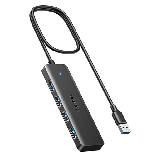 UGREEN 4-Port USB 3.0 Hub USB Verteiler 5Gbps USB Mehrfachstecker USB Splitter für MacBook, iMac, Surface, Dell, Thinkpad, USB Stick, Mobile HDD, Desktop PC und mehr (100cm) von UGREEN