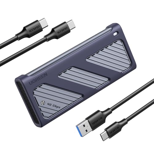 UGREEN USB 4 M2 SSD Gehäuse, 40Gbps NVMe SSD Gehäuse für Thunderbolt 4/3, NVME Gehäuse kompatibel mit Thunderbolt 4/3, funktioniert für Windows, Linux, Mac mini M4, MacBook Pro M4, M4 Pro, M4 Max von UGREEN