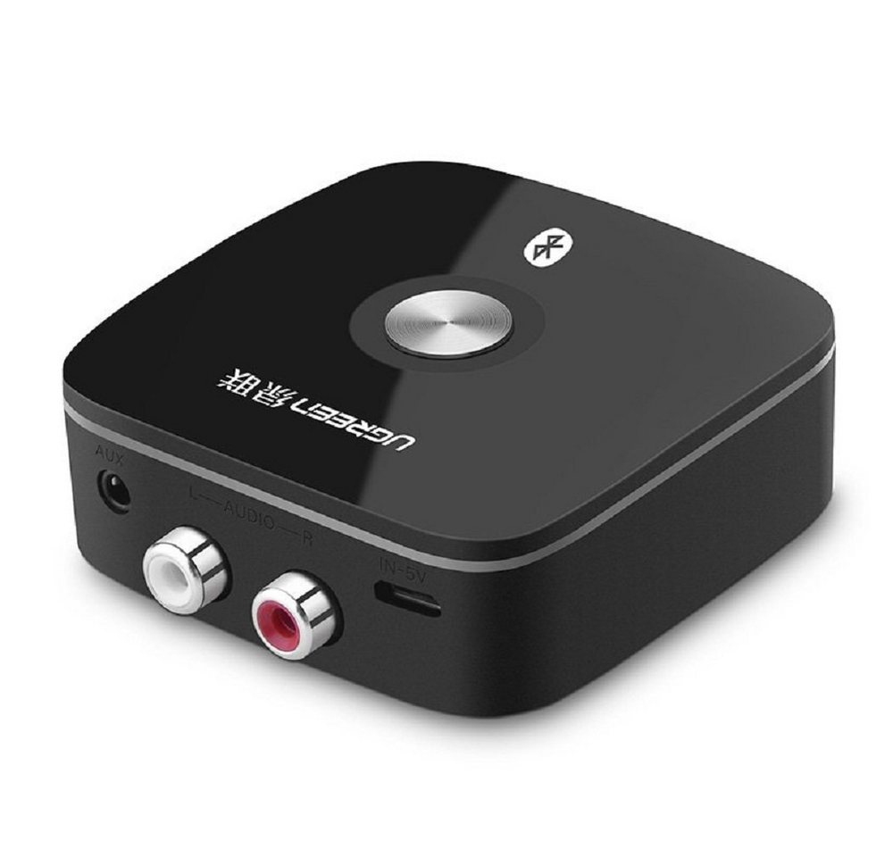 UGREEN Adapter Bluetooth 5.0 2RCA Chinch Kabel / 3,5mm Miniklinke schwarz Bluetooth-Adapter von UGREEN