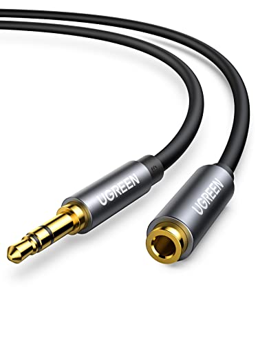 UGREEN Aux Verlängerung Kabel 3.5mm Kopfhörer Verlängerungskabel kompatibel mit Kopfhörer, Headset, PC, Handy, Lautsprecher usw.(5m) von UGREEN