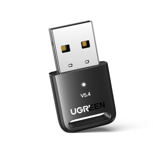 UGREEN Bluetooth 5.4 Adapter für PC, Bluetooth Stick für Maus, Tastatur, Kopfhörer, Handy, Tablet, Controller, USB Bluetooth Dongle für Windows 11/10/8.1 von UGREEN