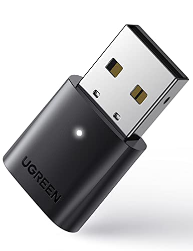 UGREEN Bluetooth Adapter für PC, Bluetooth Stick für Windows 11/10/8.1/7, USB Bluetooth Dongle für Desktop PC, Laptop, Maus, Tastatur, Kopfhörer, Controller (Schwarz) von UGREEN