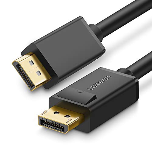 UGREEN Displayport Kabel HD 4K DisplayPort auf DisplayPort Kabel DP 1.2v Audio Video Adapterkabel unterstützt für HDTV, Beamer, Monitor, Grafikkarte, Vergoldete Kontakte mit Verriegelung (5m) von UGREEN