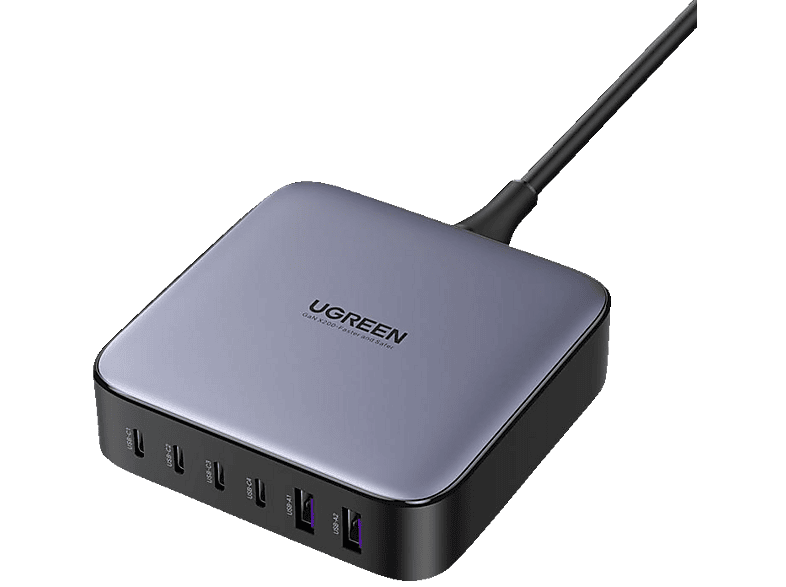 UGREEN GaN 200W (6-Port) Desktop Charger Universal, Dark Gray von UGREEN