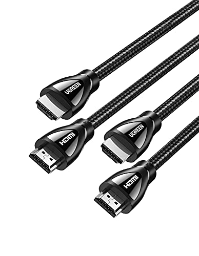 UGREEN HDMI 2.1 Kabel 2er Pack High Speed HDMI Kabel 8K@60Hz /4K@120Hz mit Ethernet 48Gbps unterstützt Dynamic HDR 10, 3D, eARC, Dolby Vision, HDCP 2.2&2.3 kompatibel mit PS5/PS4 usw.(3M) von UGREEN