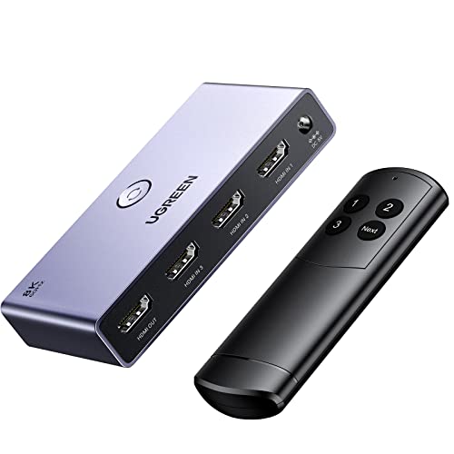 UGREEN HDMI 2.1 Switch 8K@60Hz HDMI Splitter 3 In 1 Out HDMI Umschaltpulte Unterstützt VRR & ALLM, Dolby Vision, Kompatibel mit PS5, Xbox, Apple TV, DVD Spieler UGREEN HDMI 2.1 Switch 8K@60Hz HDMI Splitter 3 In 1 Out HDMI Umschaltpulte Unterstützt VRR & ALLM, Dolby Vision, Kompatibel mit PS5, Xbox, Apple TV, DVD Spieler von UGREEN
