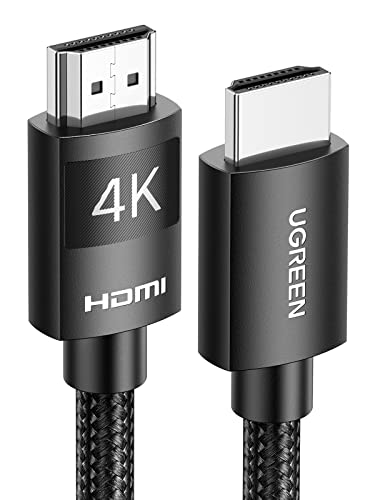 UGREEN HDMI Kabel 4K 60Hz HDMI 2.0 Kabel Ultra HD 3D HDMI ARC Kabel Highspeed 18Gbps Ggeflochten mit Ethernet kompatibel mit TV, Monitor, PS5/PS4/PS3, Soundbar, Blu-Ray, MacBook Pro 2021(5M) von UGREEN
