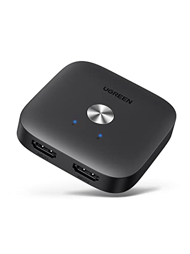 UGREEN HDMI Switch 4K 60Hz 2 in 1 Out HDMI 2.0 2 In 1 Out Umschalter kompatibel mit TV Stick, Xbox One/360, PS5 /PS4/PS3, DVD Blu-Ray Player, Laptop, PC, HDTV von UGREEN
