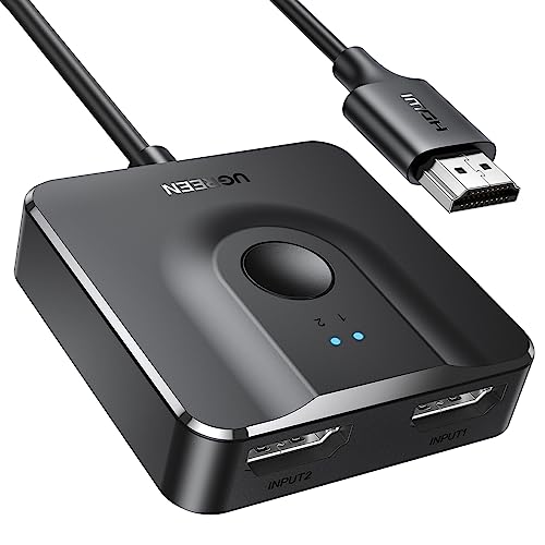 UGREEN HDMI Switch 4K 60Hz HDMI Splitter 2 in 1 Out oder 1 in 2 Out Verteiler Bidirektional HDCP 2.2 3D HDR CEC für PS5/4, Xbox, TV, PC, Monitor, Projektor usw. von UGREEN