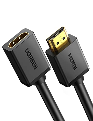UGREEN HDMI Verlängerungskabel 4K@60Hz HDMI 2.0 Verlängerung Stecker auf Buchse unterstützt 18Gbps, UHD 4K, 3D, HDR, ARC und Ethernet kompatibel mit TV Stick, PS5/PS4, Xbox, Switch usw(0.5M) von UGREEN