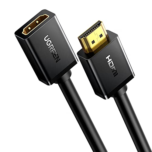 UGREEN HDMI Verlängerungskabel 4K@60Hz HDMI 2.0 Verlängerung Stecker auf Buchse unterstützt 18Gbps, UHD 4K, 3D, HDR, ARC und Ethernet kompatibel mit TV Stick, PS5/PS4, Xbox, Switch usw(2M) von UGREEN