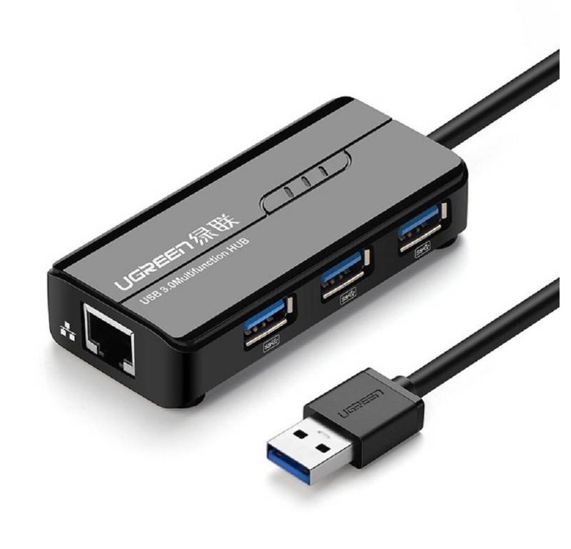 UGREEN HUB Splitter 3x USB 3.0 externer Netzwerkadapter RJ45 Giga HUB von UGREEN