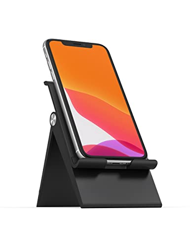 UGREEN Handy Ständer Handy Halter Handy Halterung verstellbar Handy Aufsteller Handyständer für Tisch Smartphone Ständer kompatibel mit iPhone 11 Pro Max XS, Galaxy S22 S21, Huawei P30 usw. (Schwarz) von UGREEN