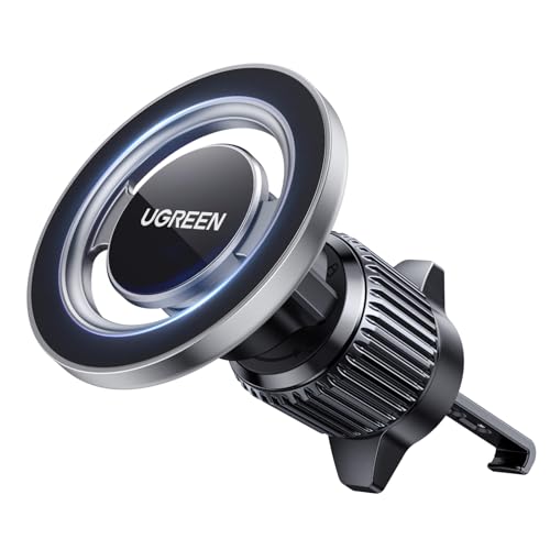 UGREEN Handyhalterung Auto Anti-Fall Magnetverschluss, MagSafe Autohalterung dreht Sich 360°, Lüftung KFZ Handyhalterung Kompatibel mit iPhone 16 15 14 13 12 Pro Max Plus Mini, MagSafe Hülle, Grau UGREEN Handyhalterung Auto Anti-Fall Magnetverschluss, MagSafe Autohalterung dreht Sich 360°, Lüftung KFZ Handyhalterung Kompatibel mit iPhone 16 15 14 13 12 Pro Max Plus Mini, MagSafe Hülle, Grau von UGREEN
