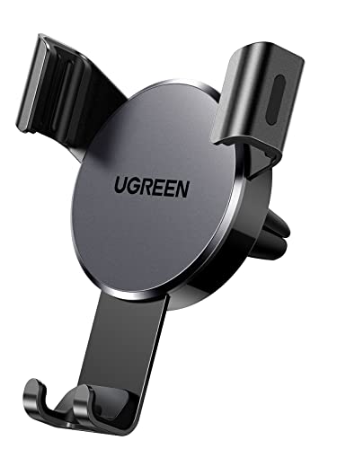 UGREEN Handyhalterung Auto Handy Halterung PKW Lüftung Schwerkraft Handy Autohalterung KFZ Handyhalter fürs Auto kompatibel mit iPhone 15 14 13 12Pro Max, Galaxy S23 Ultra S22 S21 (Schwarz) von UGREEN