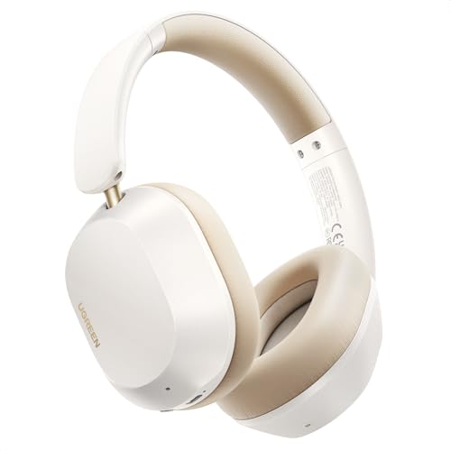UGREEN HiTune Max5c Bluetooth Kopfhörer Over Ear mit Adaptive Active Geräuschunterdrückung, Hi-Res Audio, LDAC, 75h Akku, Bluetooth 5.4, Räumlichen Klang, EQ in App, Duale Verbindung (Weiß) von UGREEN