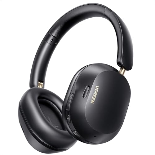 UGREEN HiTune Max5c Bluetooth Kopfhörer Over Ear mit Adaptive Active Geräuschunterdrückung, BT 5.4, Räumlichen Klang, Hi-Res Sound, EQ in App, 75h Akku, bequemer Halt, Duale Verbindung (Schwarz) UGREEN HiTune Max5c Bluetooth Kopfhörer Over Ear mit Adaptive Active Geräuschunterdrückung, BT 5.4, Räumlichen Klang, Hi-Res Sound, EQ in App, 75h Akku, bequemer Halt, Duale Verbindung (Schwarz) von UGREEN