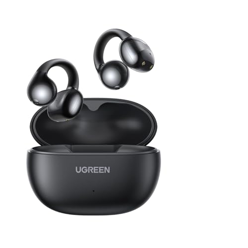 UGREEN HiTune S3 Bluetooth 5.4 Kopfhörer, Open-Ear-Clip Kabellose Kopfhörer mit 5,2g Lightweight, DNN Noise Cancelling für Anrufe, Deep Bass, 30H Playtime, USB-C Schnellaufladen, und IPX5 Wasserdicht von UGREEN
