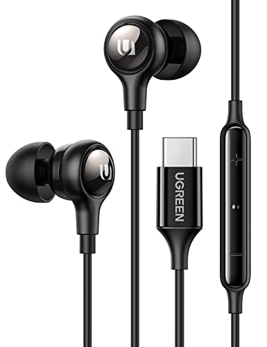 UGREEN HiTune USB C Kopfhörer mit Kabel, In-Ear Magnetkopfhörer mit Lautstärkeregler HiFi Sound Kompatibel mit iPhone 15 Serie Galaxy S23 S22 S21 S20 Serie iPad Pro 2021 Air Android usw von UGREEN