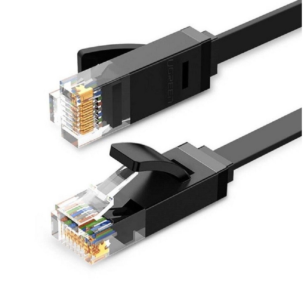 UGREEN Internetkabel patchcord Cat 6 RJ45 UTP 1000Mbp Schwarz LAN-Kabel, (200 cm) von UGREEN