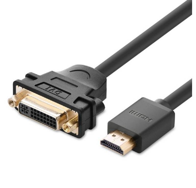 UGREEN Kabel Adapterkabel DVI 24 + 5 Pin (weiblich) - HDMI (männlich) 22 cm HDMI-Kabel von UGREEN