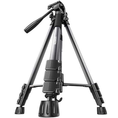 UGREEN Stativ mit 53,5-175 cm Höhe, Leichtes und Tragbares Reisestativ, Aluminium Dreibein mit Handyhalter und Reisetasche für Kamera und Smartphones DSLR Canon Nikon Action UGREEN Stativ mit 53,5-175 cm Höhe, Leichtes und Tragbares Reisestativ, Aluminium Dreibein mit Handyhalter und Reisetasche für Kamera und Smartphones DSLR Canon Nikon Action von UGREEN