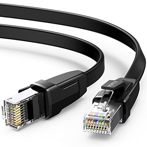 UGREEN Lan Kabel Cat 8 Flach Ethernet Kabel 40Gbits/2000MHz POE S/FTP Abschirmung Netzwerkkabel Wlan-, Internet-, Patchkabel mit RJ45 kompatibel mit Router, Switch, PS5, PS4/3 usw.(5M) von UGREEN