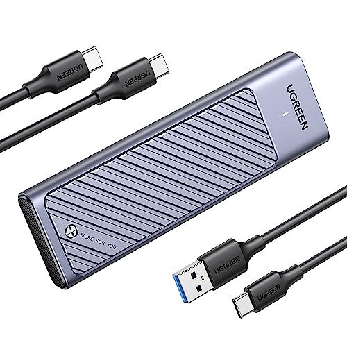 UGREEN M.2 NVMe SATA SSD Gehäuse USB 3.2 Gen 2 10 Gbps Aluminium M2 Gehäuse mit Kühlkissen für NVMe SSD und SATA von M-Key/ M+B Key in 2280/2242/2230/2260, kompatibel mit 970 EVO Plus, Mac mini m4 UGREEN M.2 NVMe SATA SSD Gehäuse USB 3.2 Gen 2 10 Gbps Aluminium M2 Gehäuse mit Kühlkissen für NVMe SSD und SATA von M-Key/ M+B Key in 2280/2242/2230/2260, kompatibel mit 970 EVO Plus, Mac mini m4 von UGREEN