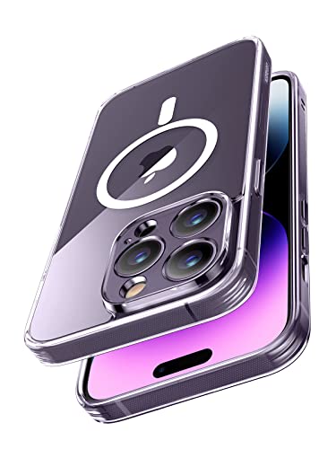 UGREEN Magnetic Crystal Clear für iPhone 14 Pro Max Hülle, Magnetische Hülle Kompatibel mit Magsafe, stoßfestes Case,Transparent Anti-Gelb-Schutzhülle Dünne Schutzhülle von UGREEN